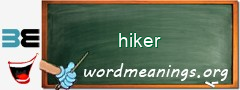 WordMeaning blackboard for hiker